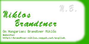 miklos brandtner business card